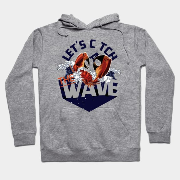 Crab in the waves Hoodie by hardcore repertoire